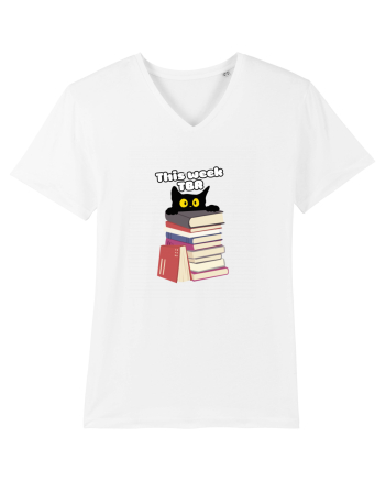 Bookish cat White