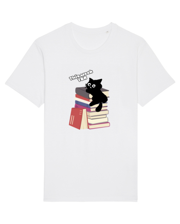 Bookish cat White