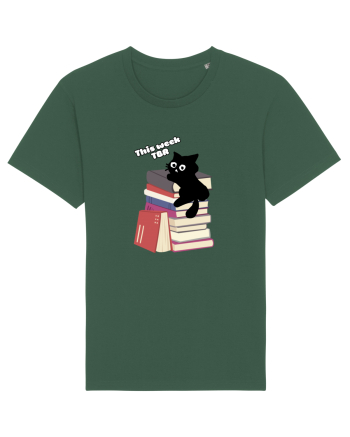 Bookish cat Bottle Green