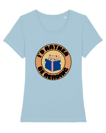 Bookish cat Sky Blue