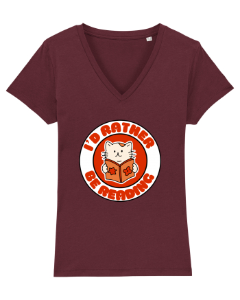 Bookish cat Burgundy