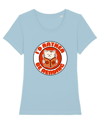 Bookish cat Sky Blue