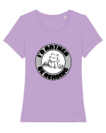 Bookish cat Tricou mânecă scurtă guler larg fitted Damă Expresser
