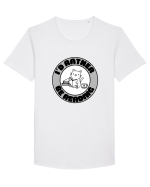 Bookish cat Tricou mânecă scurtă guler larg Bărbat Skater