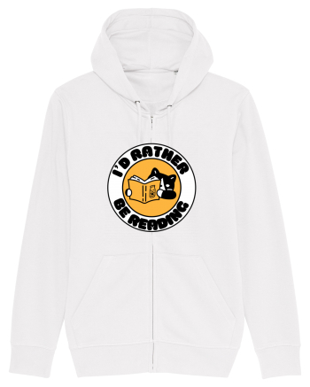 Bookish cat White