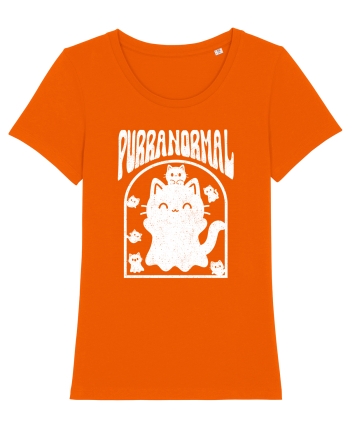 Purranormal Cat Pun Bright Orange