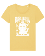 Purranormal Cat Pun Tricou mânecă scurtă guler larg fitted Damă Expresser