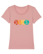 Retro Tennis Tricou mânecă scurtă guler larg fitted Damă Expresser