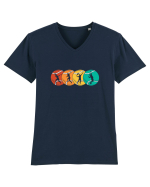 Retro Tennis Tricou mânecă scurtă guler V Bărbat Presenter