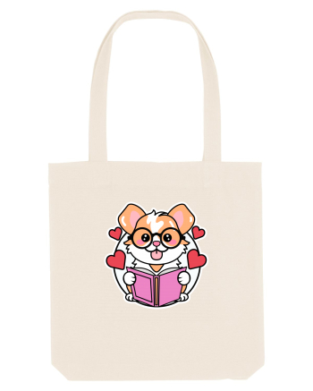 Kawaii Dog Reading A Book Natural