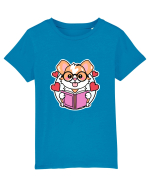 Kawaii Dog Reading A Book Tricou mânecă scurtă  Copii Mini Creator