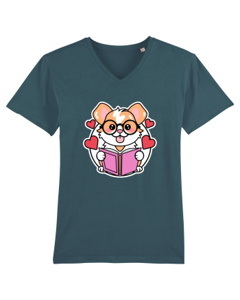 Kawaii Dog Reading A Book Stargazer
