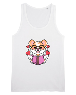 Kawaii Dog Reading A Book Maiou Bărbat Runs