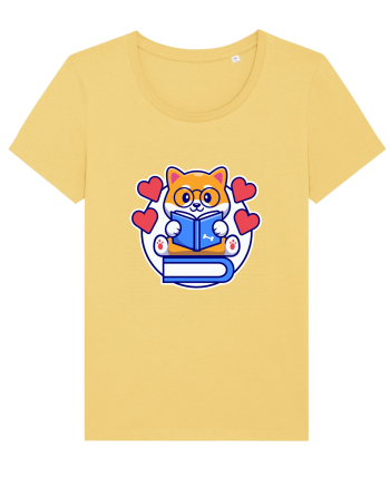 Kawaii Dog Reading A Book Jojoba