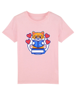 Kawaii Dog Reading A Book Tricou mânecă scurtă  Copii Mini Creator
