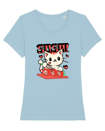 Sushi  Cat  Sky Blue