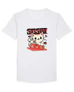 Sushi  Cat  Tricou mânecă scurtă guler larg Bărbat Skater