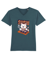 Sushi  Cat  Tricou mânecă scurtă guler V Bărbat Presenter