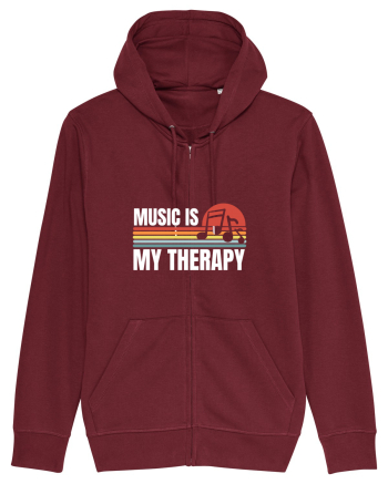 Music Is My Therapy Burgundy