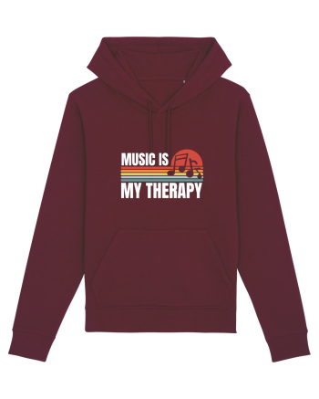 Music Is My Therapy Burgundy