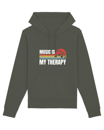 Music Is My Therapy Khaki