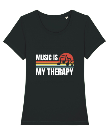 Music Is My Therapy Black