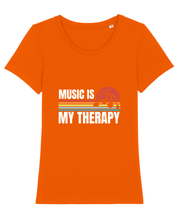 Music Is My Therapy Bright Orange