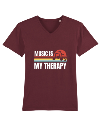 Music Is My Therapy Burgundy