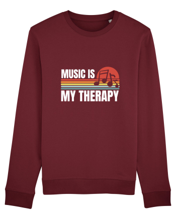 Music Is My Therapy Burgundy