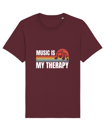 Music Is My Therapy Burgundy