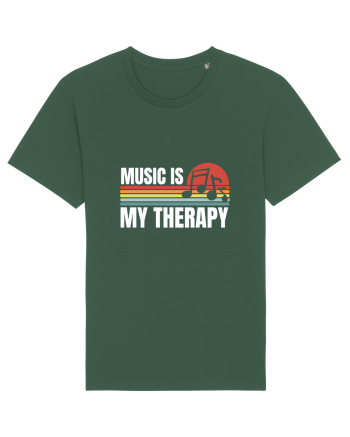 Music Is My Therapy Bottle Green
