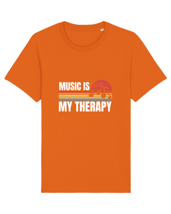 Music Is My Therapy Bright Orange