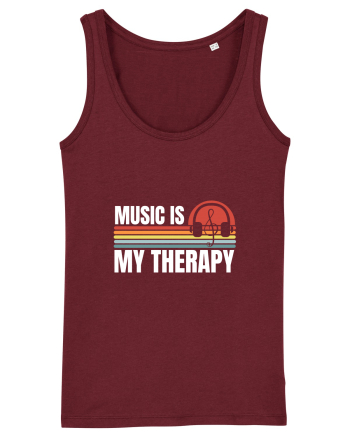 Music Is My Therapy Burgundy