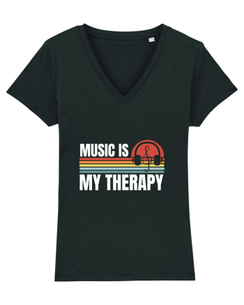 Music Is My Therapy Black