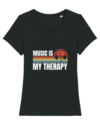Music Is My Therapy Black