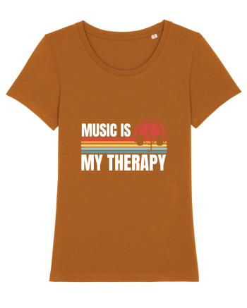 Music Is My Therapy Roasted Orange
