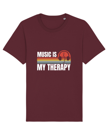 Music Is My Therapy Burgundy