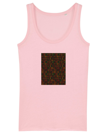 Black Background African Cotton Pink