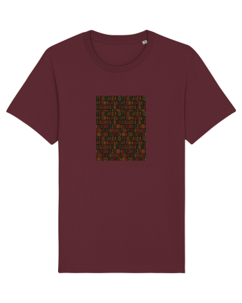 Black Background African Burgundy