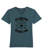 Yellowstone National Park Tricou mânecă scurtă guler V Bărbat Presenter