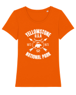 Yellowstone National Park Tricou mânecă scurtă guler larg fitted Damă Expresser