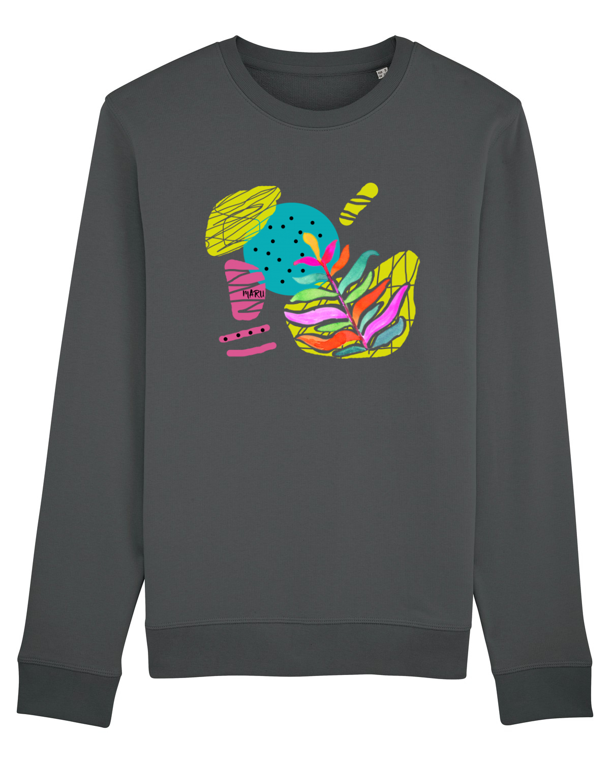 Bluză mânecă lungă Unisex Rise Anthracite