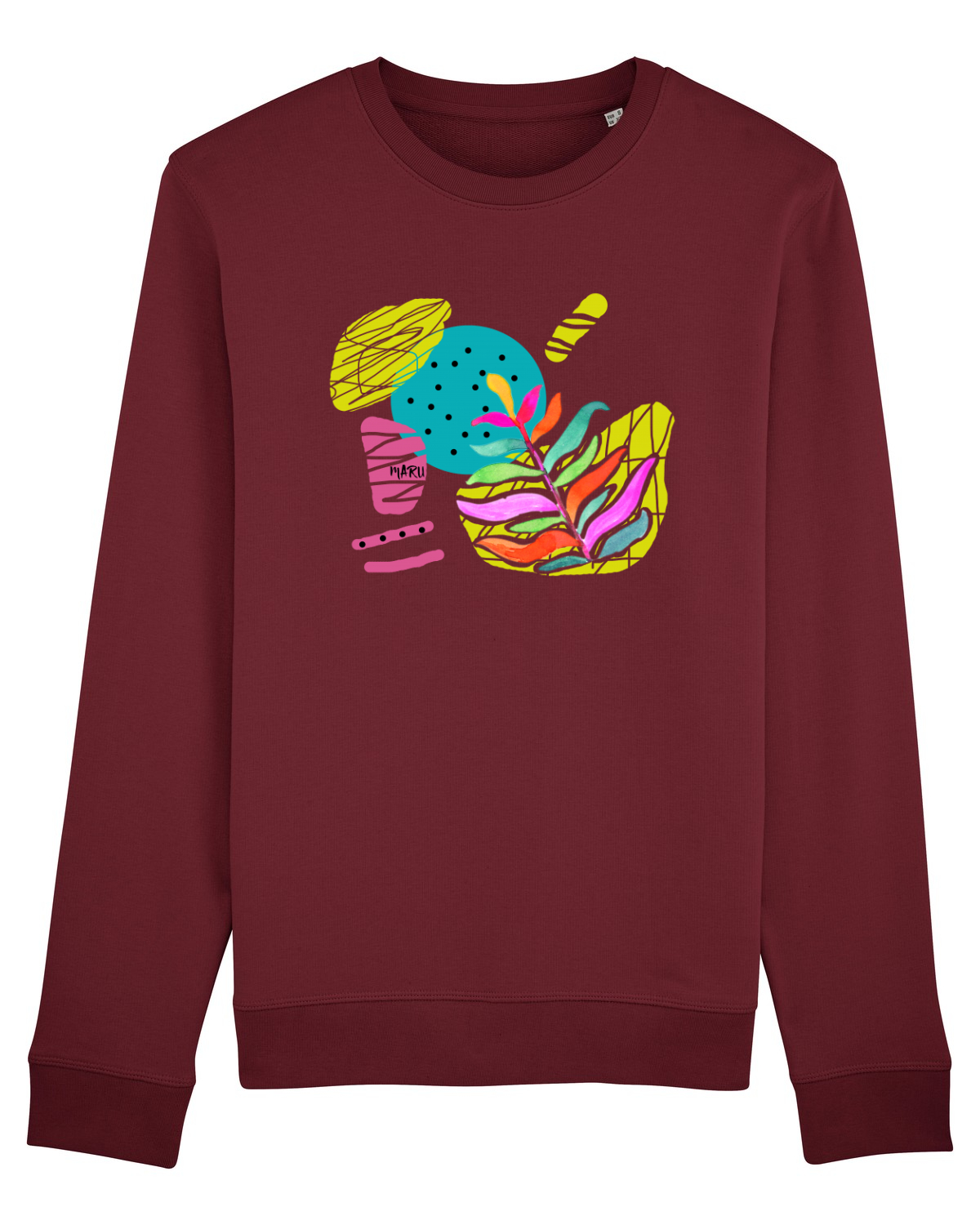 Bluză mânecă lungă Unisex Rise Burgundy