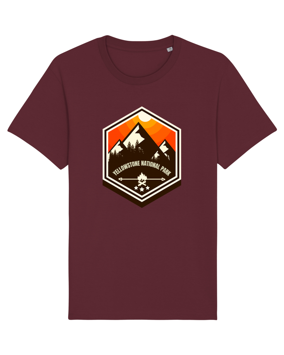 Tricou mânecă scurtă Unisex Rocker Burgundy