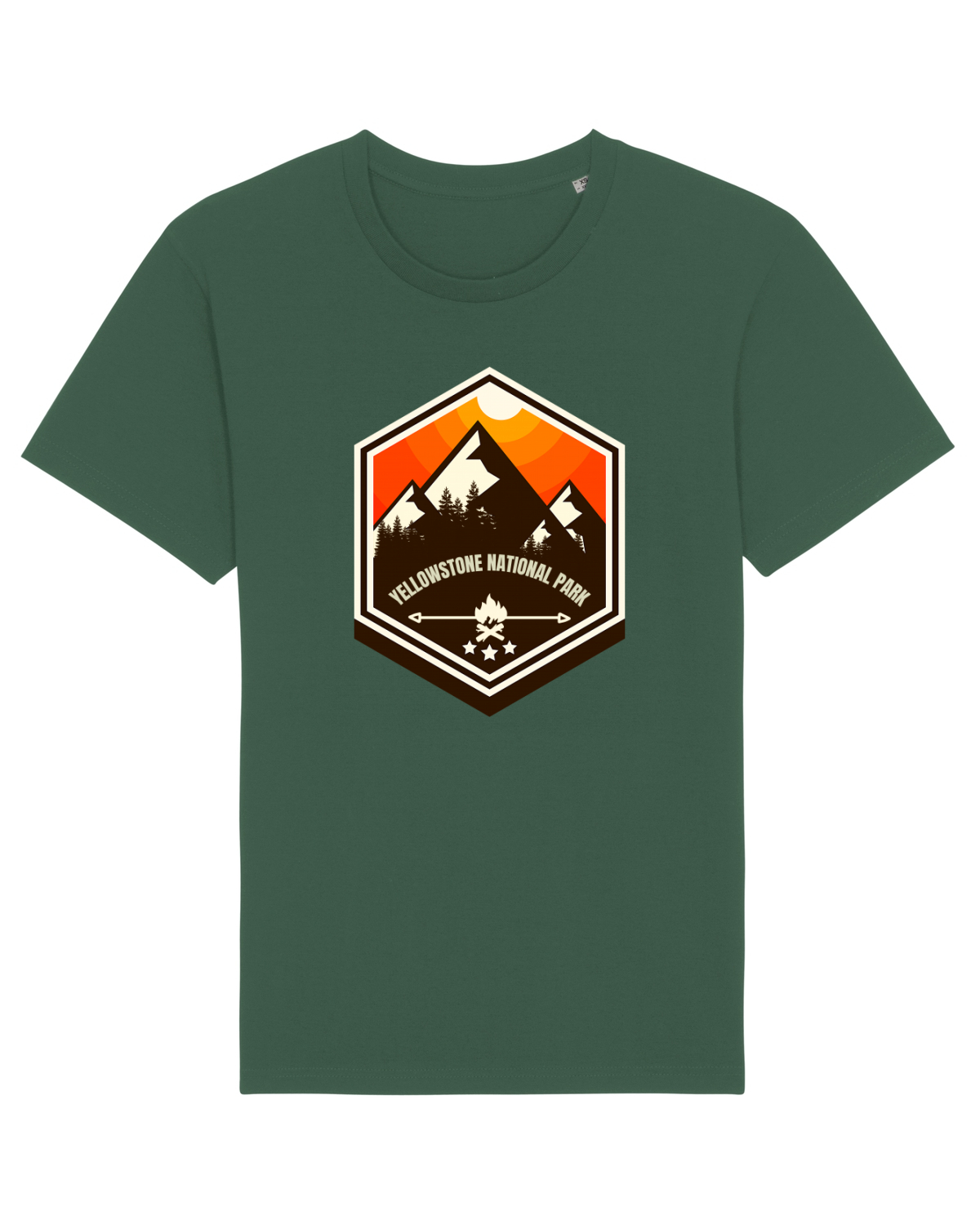 Tricou mânecă scurtă Unisex Rocker Bottle Green