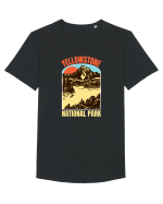Yellowstone National Park Tricou mânecă scurtă guler larg Bărbat Skater