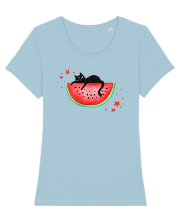 Lazy summer cat Sky Blue
