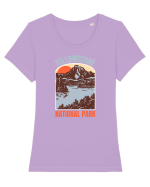 Yellowstone National Park Tricou mânecă scurtă guler larg fitted Damă Expresser