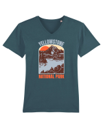 Yellowstone National Park Tricou mânecă scurtă guler V Bărbat Presenter