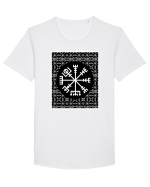 Viking Compass Tricou mânecă scurtă guler larg Bărbat Skater